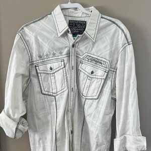 White Affliction Button Down Shirt